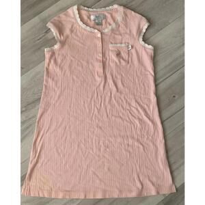 Karen Neuburger Pink Nightgown Sz Medium Embroidered Flower
